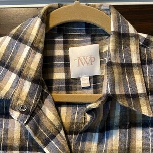 TWP flannel button-down blouse XS/S
